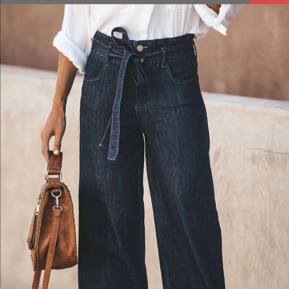 C Pink Denim - 🔥High Waisted Raw Hem Bell Jeans